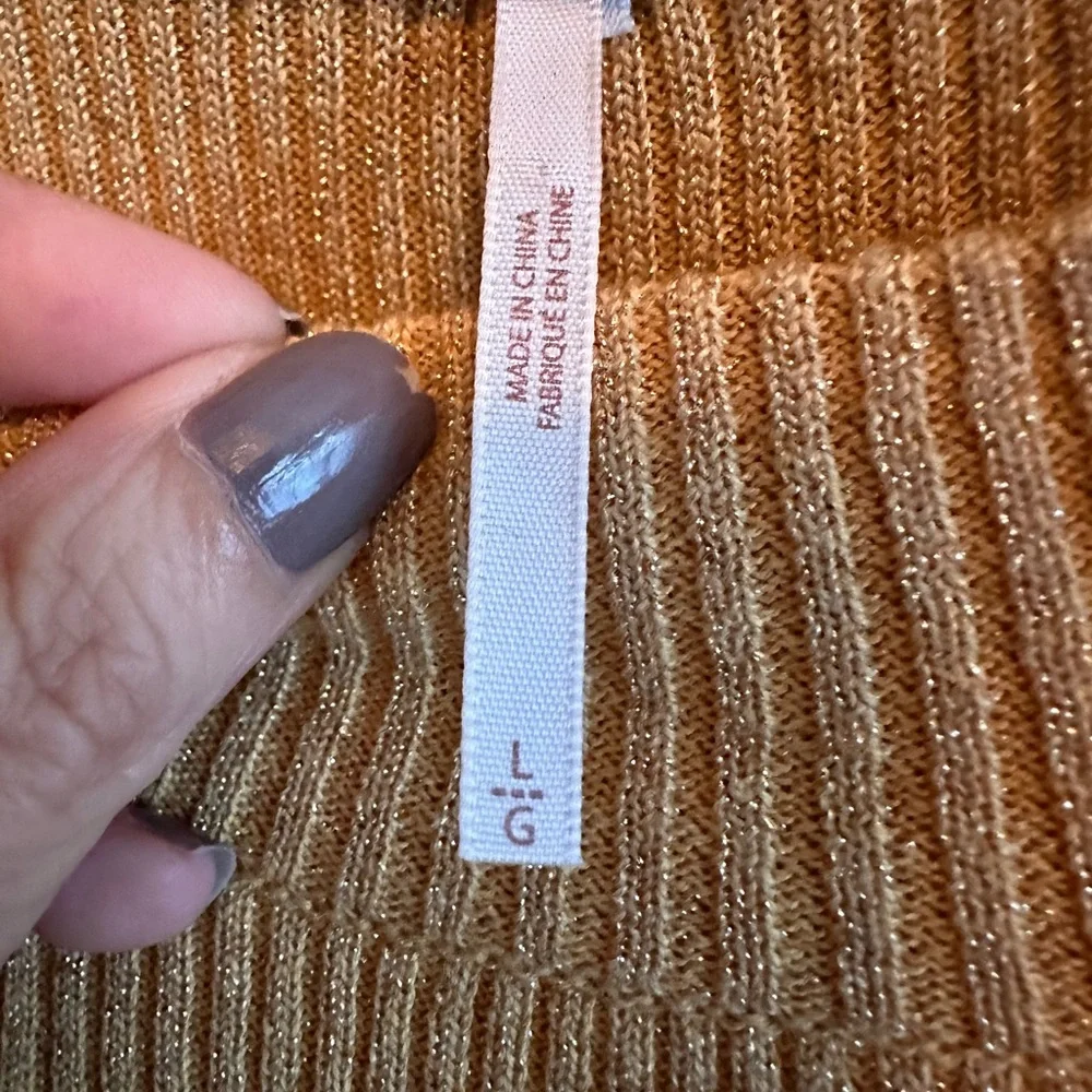 Free People French Girl Mini Dress in gold - Picture 3 of 6